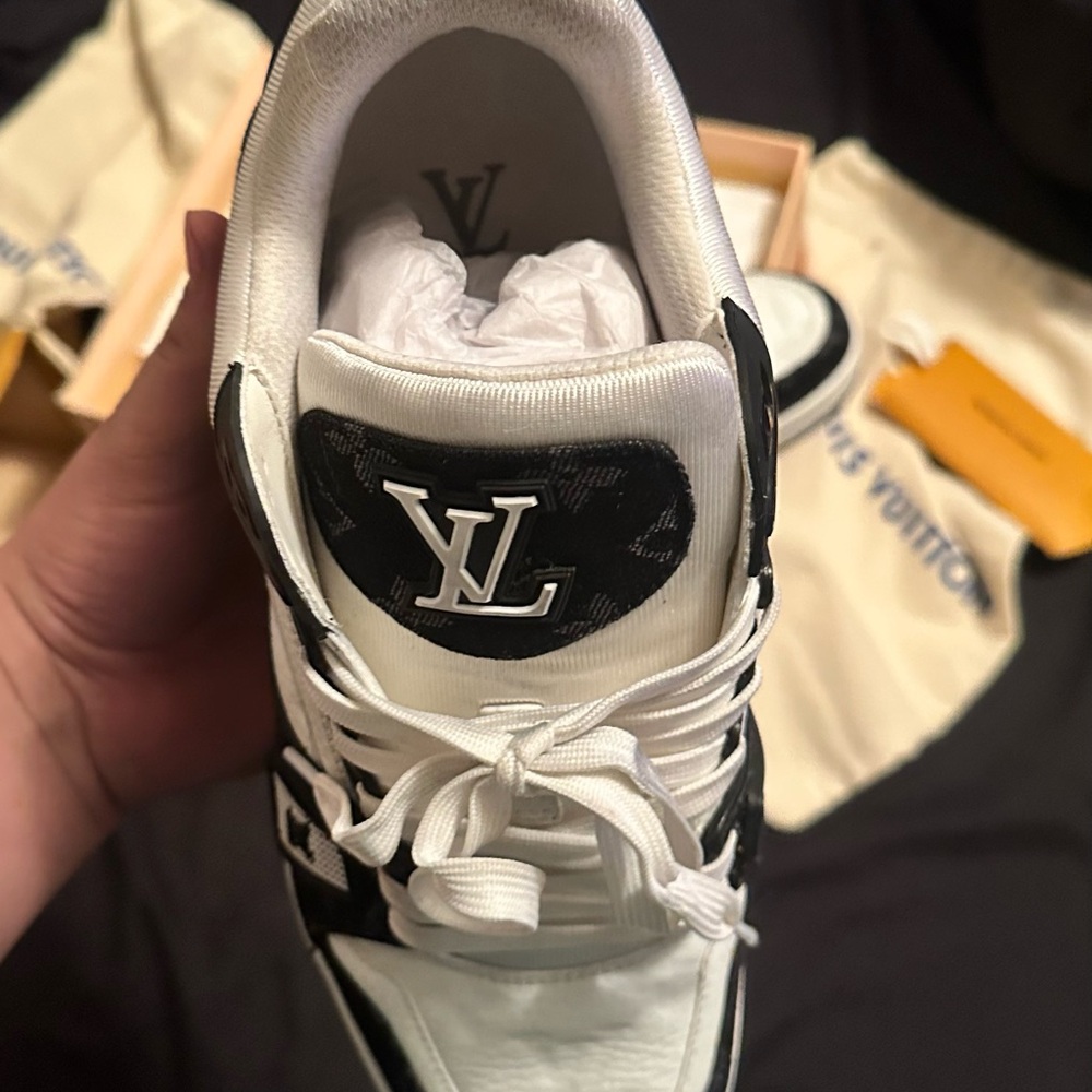 Louis Vuitton Black and White Chunky Sneakers - Picture 4 of 5